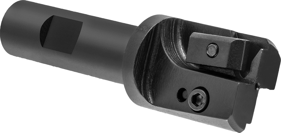 Değiştirilebilir Karbür Uçlu Kare Uçlu Freze, 3/4" Çaplı Düz Şaft, 1-1/4" Freze Çapı
