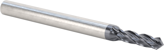 4 Kanallı Karbür Matkap/Freze Ucu, TiAlN Kaplamalı, 3/32" Freze Çapı