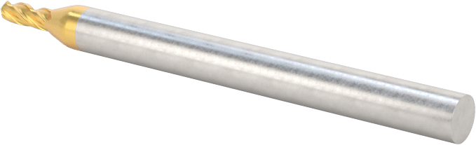 4 Kanallı Karbür Matkap/Freze Ucu, TiN Kaplamalı, 1/16" Freze Çapı