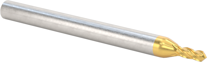 4 Kanallı Karbür Matkap/Freze Ucu, TiN Kaplamalı, 1/16" Freze Çapı