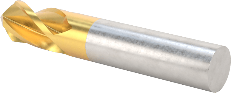 4 Kanallı Karbür Matkap/Freze Ucu, TiN Kaplamalı, 1/2" Freze Çapı