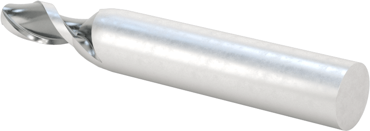 Alüminyum için Yüksek Hızlı Çelik Bilyalı Uçlu Freze, 1/4" Freze Çapı, 2-7/16" Toplam Uzunluk
