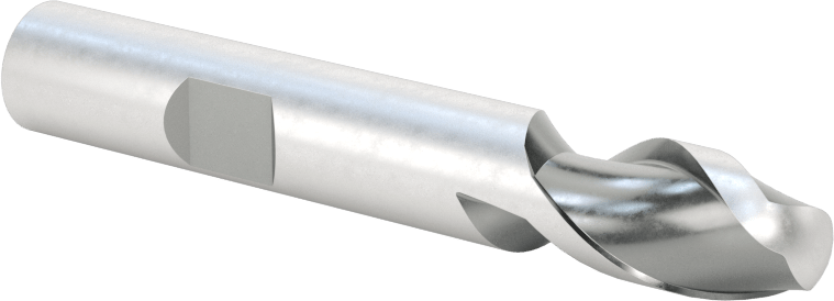 Alüminyum için Yüksek Hızlı Çelik Bilyalı Uçlu Freze, 3/8" Freze Çapı, 2-1/2" Toplam Uzunluk