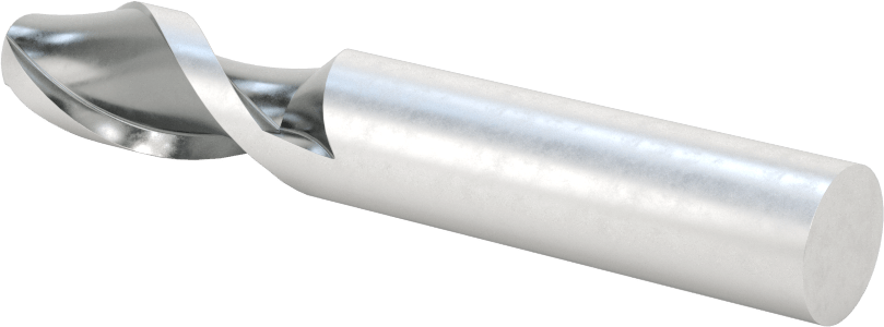 Alüminyum için Yüksek Hızlı Çelik Bilyalı Uçlu Freze, 1/2" Freze Çapı, 3-1/4" Toplam Uzunluk