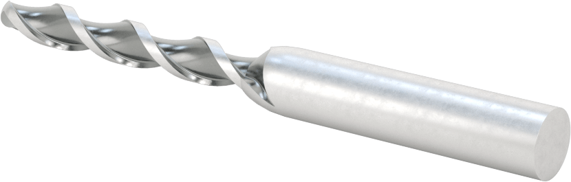 Alüminyum için Yüksek Hızlı Çelik Bilyalı Uçlu Freze, 1/4" Freze Çapı, 3-9/16" Toplam Uzunluk