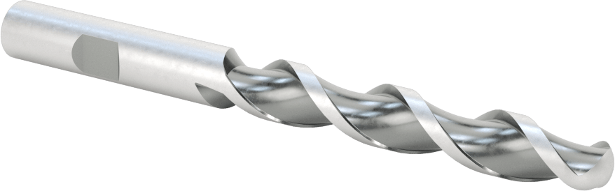 Alüminyum için Yüksek Hızlı Çelik Bilyalı Uçlu Freze, 3/8" Freze Çapı, 4-1/4" Toplam Uzunluk