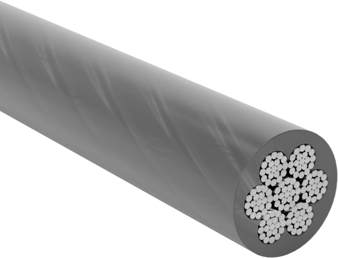 Vinil Kaplı Tel Halat, Galvanizli Çelik, 1/4" Çap, 5/16" Çaplı ve Kaplamalı
