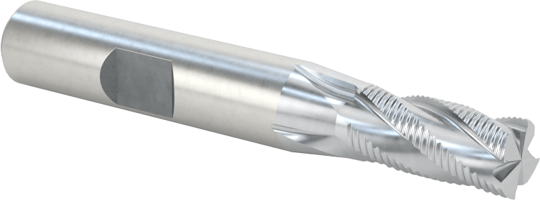 Kaba İşleme Kobalt Çelik Kare Uçlu Freze, TICN, 4 Kanallı, 5/16" Freze Çapı, 2-1/2" Toplam Uzunluk, İnce