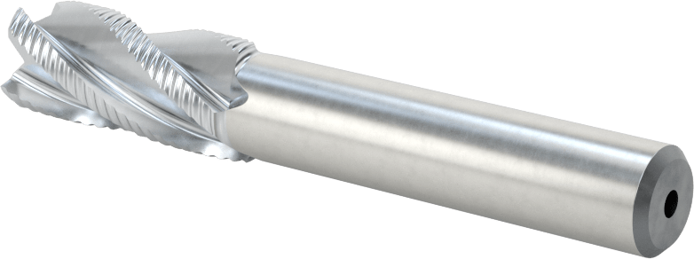 Kaba İşleme Kobalt Çelik Kare Uçlu Freze, TICN, 4 Kanallı, 7/16" Freze Çapı, 2-11/16" Toplam Uzunluk, İnce