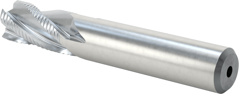 Kaba İşleme Kobalt Çelik Kare Uçlu Freze, TiCN Kaplamalı, 4 Kanallı, 1/2" Freze Çapı, Toplam 3" Uzunluk, İnce