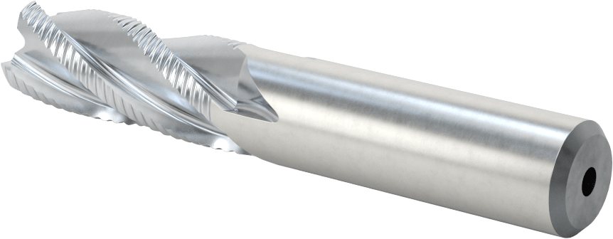 Kaba İşleme Kobalt Çelik Kare Uçlu Freze, TICN Kaplama, 4 Kanallı, 5/8" Freze Çapı, 3-3/4" Toplam Uzunluk, İnce