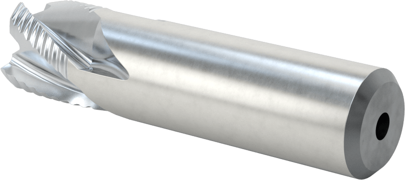 Kaba İşleme Kobalt Çelik Kare Uçlu Freze, TiCN Kaplamalı, 4 Kanallı, 3/4" Freze Çapı, Toplam 3" Uzunluk, İnce