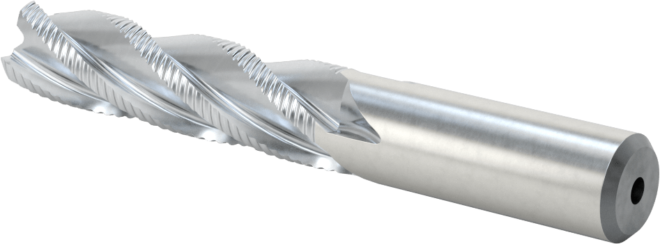 Kaba İşleme Kobalt Çelik Kare Uçlu Freze, TICN Kaplama, 4 Kanallı, 3/4" Freze Çapı, 5-1/4" Toplam Uzunluk, İnce