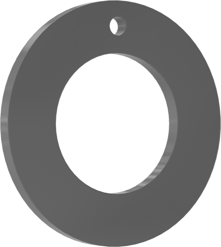 Kuru Çalışan Baskı Rulmanı, Plastik Karışımı, 1/2" Mil Çapı için, 7/8" OD, 0,0585 inç Kalın