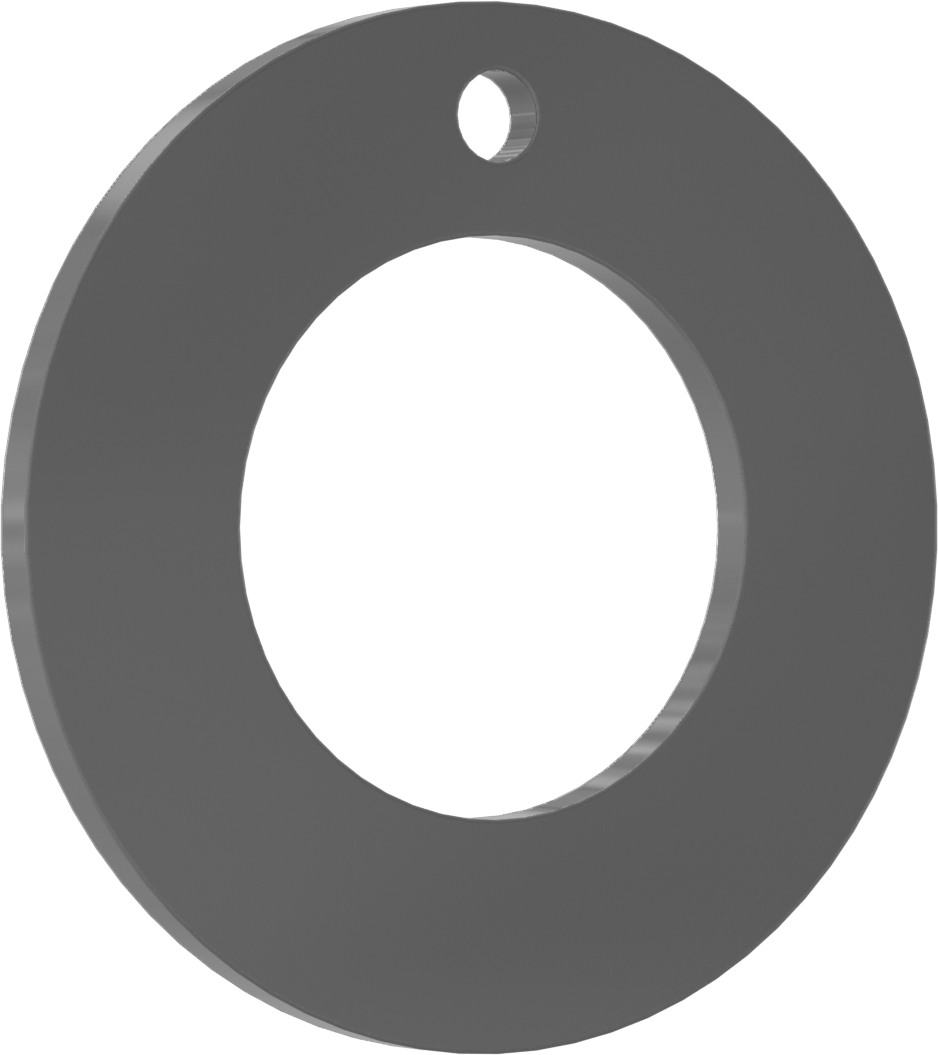 Kuru Çalışan Baskı Rulmanı, Plastik Karışımı, 5/8" Mil Çapı, 1-1/8" OD, 0,0585 inç Kalın