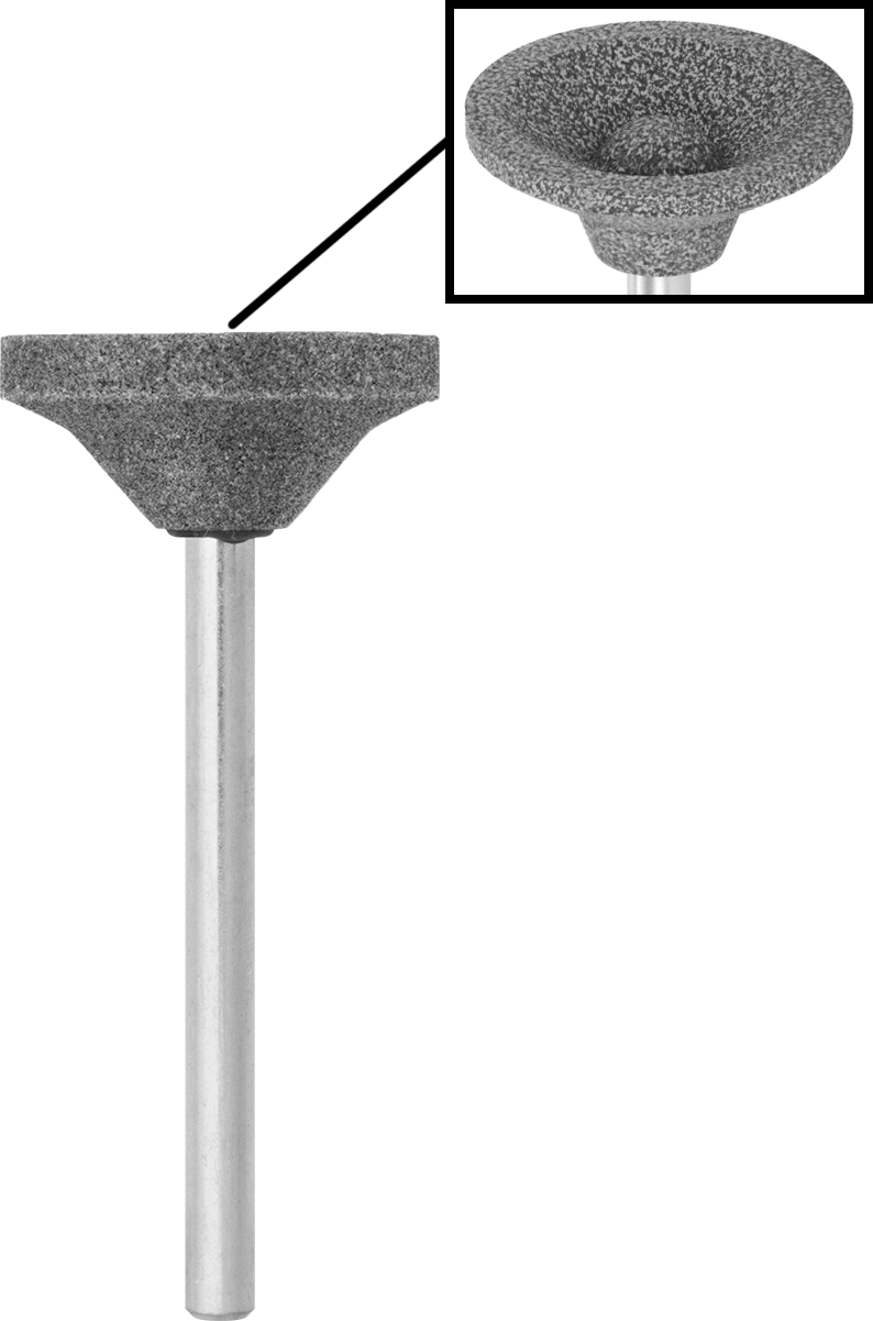 Metaller için Taşlama Ucu, 1/8" Şaft Çapı, B84 Şekil Numarası, 80 Kum