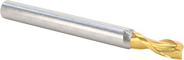 TiN Kaplamalı Karbür Kare Uçlu Freze, 2 Yiv, 5/32" Freze Çapı, 2" Toplam Uzunluk