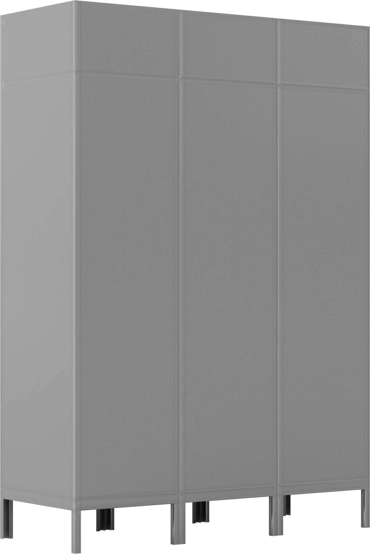 Montaj Gereken Kilitli Dolap, 78" Toplam Yükseklik, 1 Aşağı x 3 Enine, 18“ Genişlik x 21” İç Derinlik