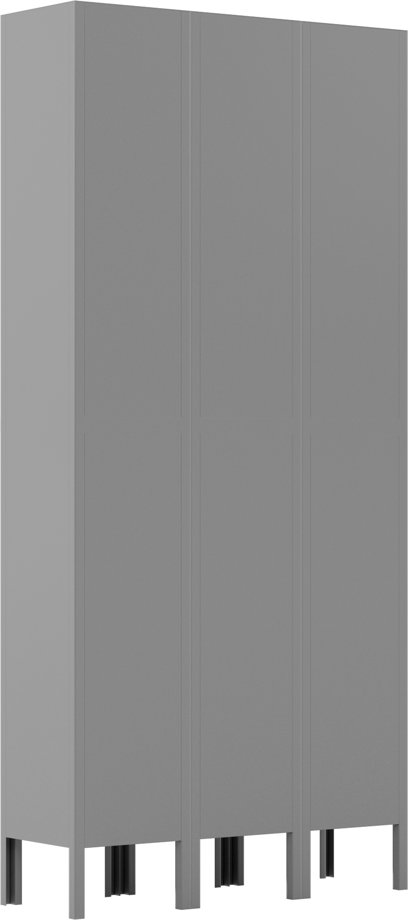 Montaj Gereken Kilitli Dolap, 78" Toplam Yükseklik, 2 Aşağı x 3 Enine, 12“ Genişlik x 12” İç Derinlik