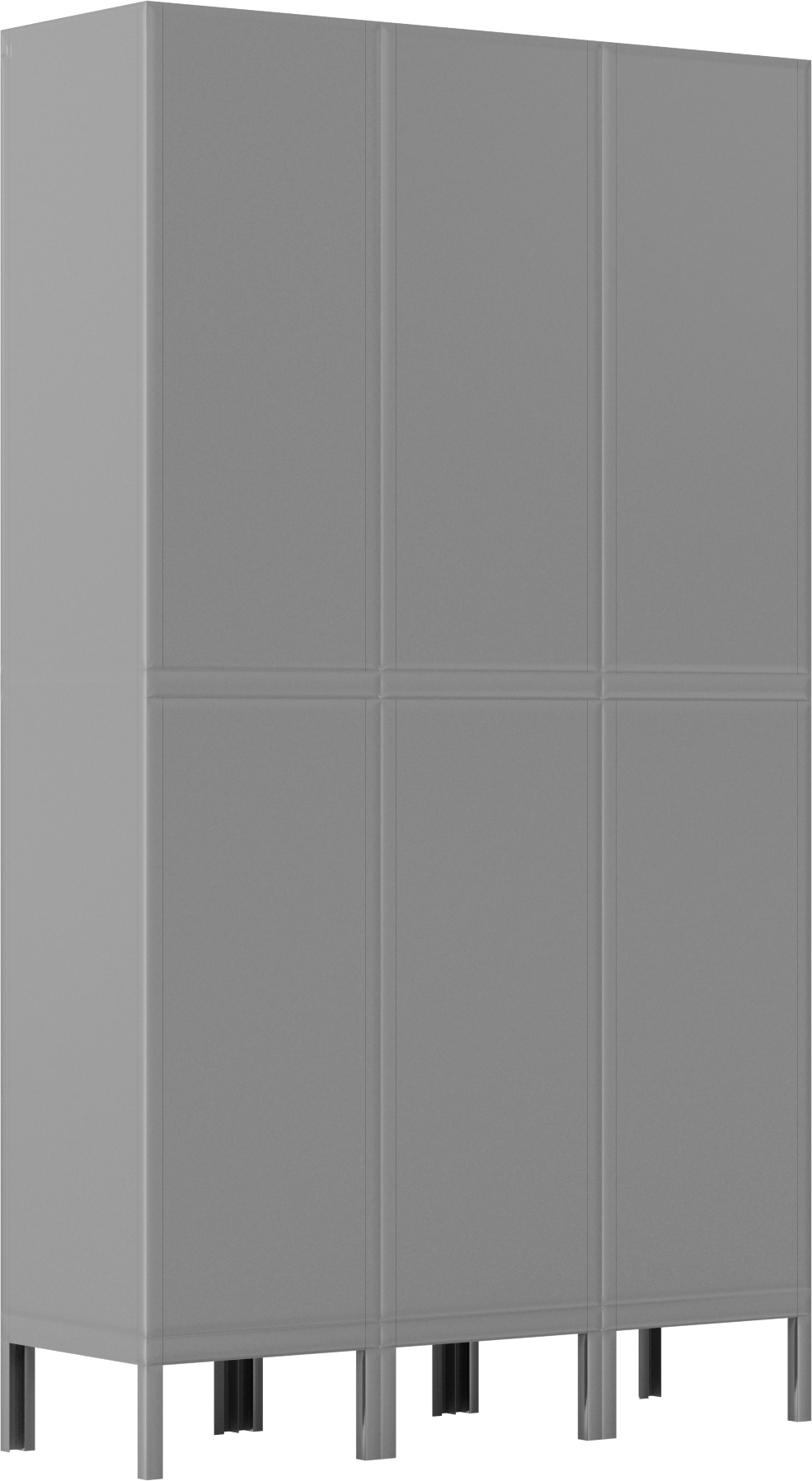 Montaj Gereken Kilitli Dolap, 78" Toplam Yükseklik, 2 Aşağı x 3 Enine, 15“ Genişlik x 15” Derinlik İç