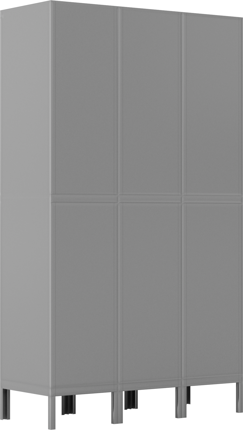Montaj Gereken Kilitli Dolap, 78" Toplam Yükseklik, 2 Aşağı x 3 Enine, 15“ Genişlik x 18” İç Derinlik
