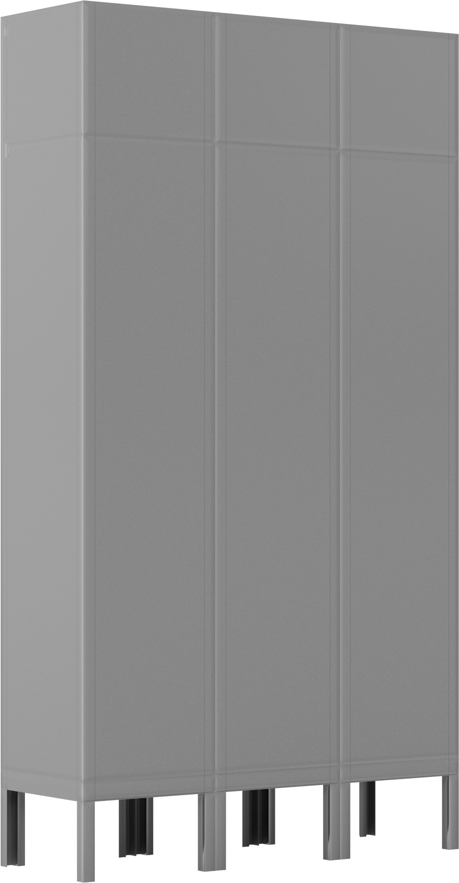 Montaj Gereken Kilitli Dolap, 66 inç Toplam Yükseklik, 1 Aşağı x 3 Enine, 12“ Genişlik x 12” İç Derinlik