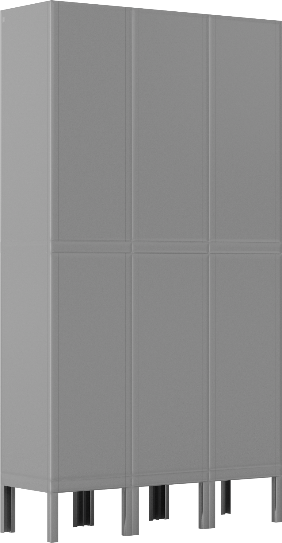 Montaj Gereken Kilitli Dolap, 66 inç Toplam Yükseklik, 2 Aşağı x 3 Enine, 12“ Genişlik x 12” İç Derinlik