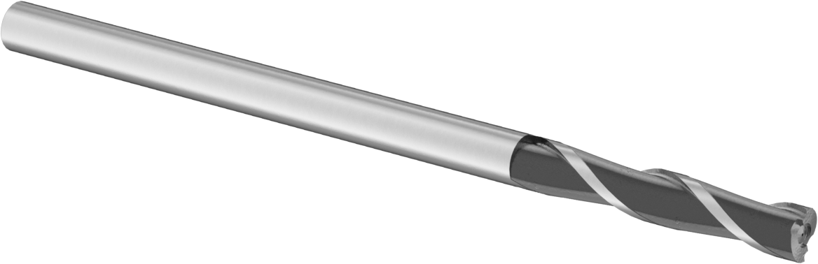 Karbür Kare 2 Kanallı Parmak Frez, TiAlN Kaplamalı, 1/8" Freze Çapı, 2-1/4" Toplam Uzunluk