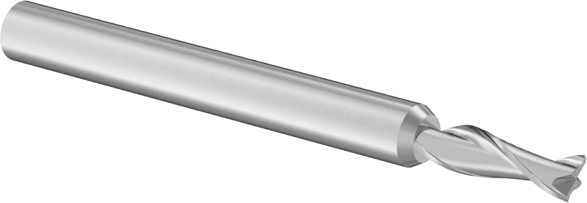 Karbür Kare 2 Kanallı Parmak Frez, TiAlN Kaplamalı, 9/64" Freze Çapı, 2" Toplam Uzunluk