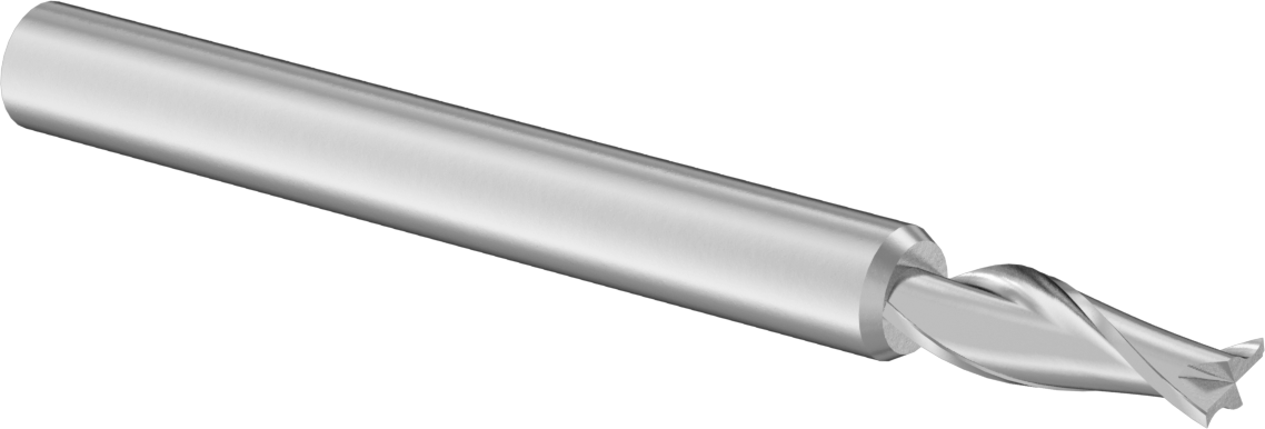 Karbür Kare 2 Kanallı Parmak Frez, TiAlN Kaplamalı, 5/32" Freze Çapı, 2" Toplam Uzunluk