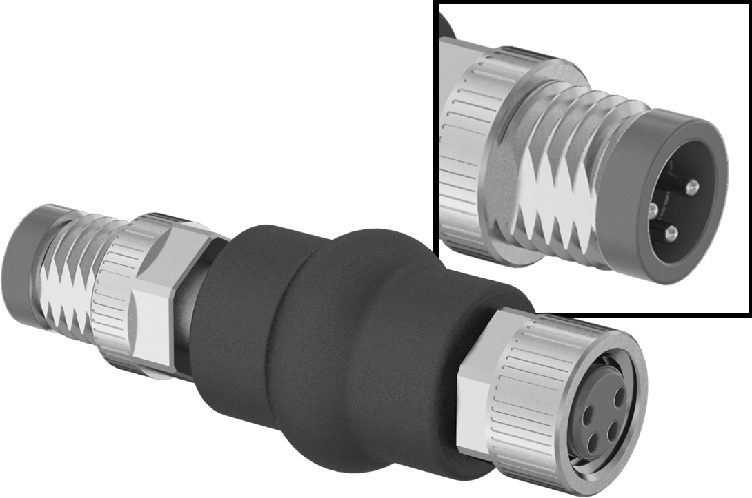 3-Pole Plug × 4-Pole Socket