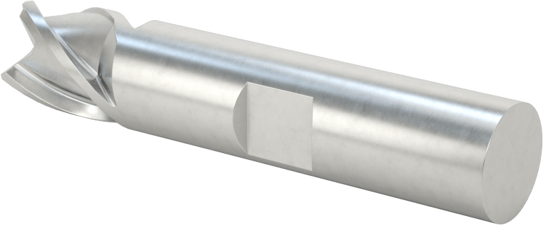Kobalt Çelik Kare Uçlu Freze, Kaplamasız, 4 Kanallı, 1/2" Freze Çapı, 2-1/2" Toplam Uzunluk
