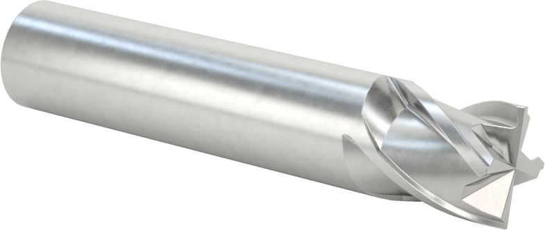 Kobalt Çelik Kare Uçlu Freze, Kaplamasız, 4 Kanallı, 1/2" Freze Çapı, 2-1/2" Toplam Uzunluk