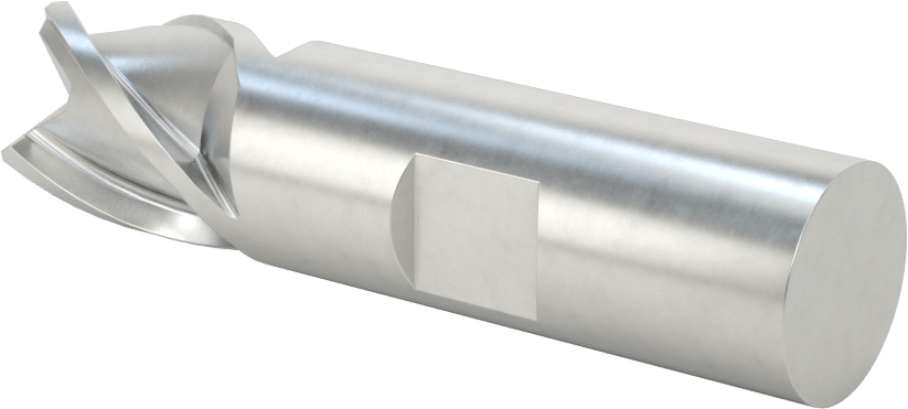 Kobalt Çelik Kare Uçlu Freze, Kaplamasız, 4 Kanallı, 3/4" Freze Çapı, 3" Toplam Uzunluk