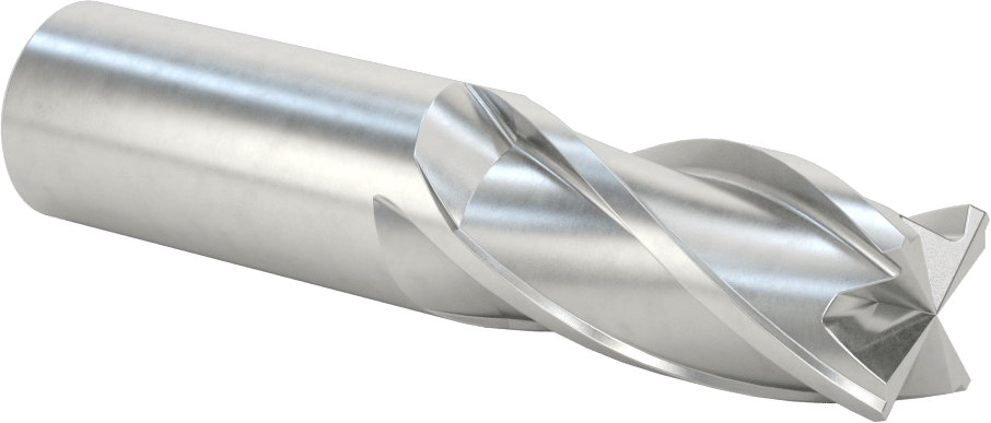 Kobalt Çelik Kare Uçlu Freze, TiCN Kaplamalı, 4 Kanallı, 1" Freze Çapı, 4-1/2" Toplam Uzunluk