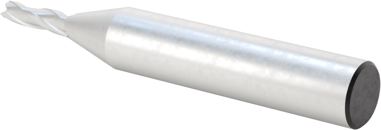 Kaplamasız Yüksek Hızlı Çelik Konik Kare Uçlu Freze, Her Tarafta 1 Derece Koniklik, 1/8" Freze Çapı, 1/2" Kesme Uzunluğu