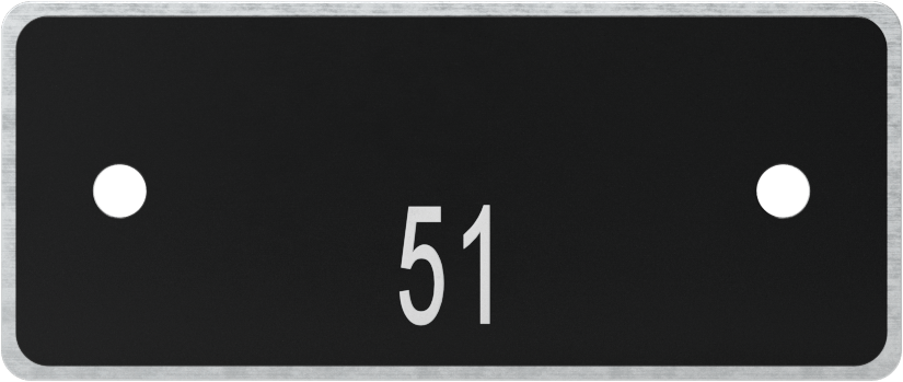 Dolap Numara Plakası Seti, İtmeli Perçinli, 51-75 arası numaralar