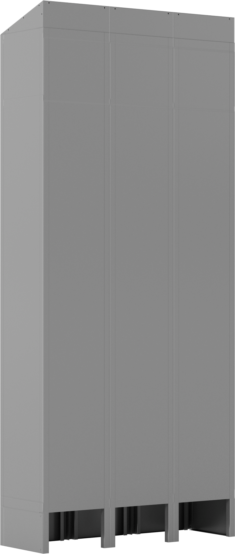 Kilitli Dolap, Eğimli Üstlü, 1 Aşağı x 3 Enine, 36“ x 12” x 82" Toplam