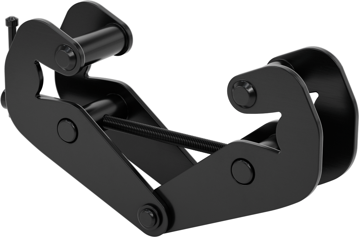Kancalar ve Askılar için Kiriş Kelepçesi, T-Kolu ve Montaj Çubuğu ile, 3-1/4“- 12-1/2” Kiriş Genişliği için