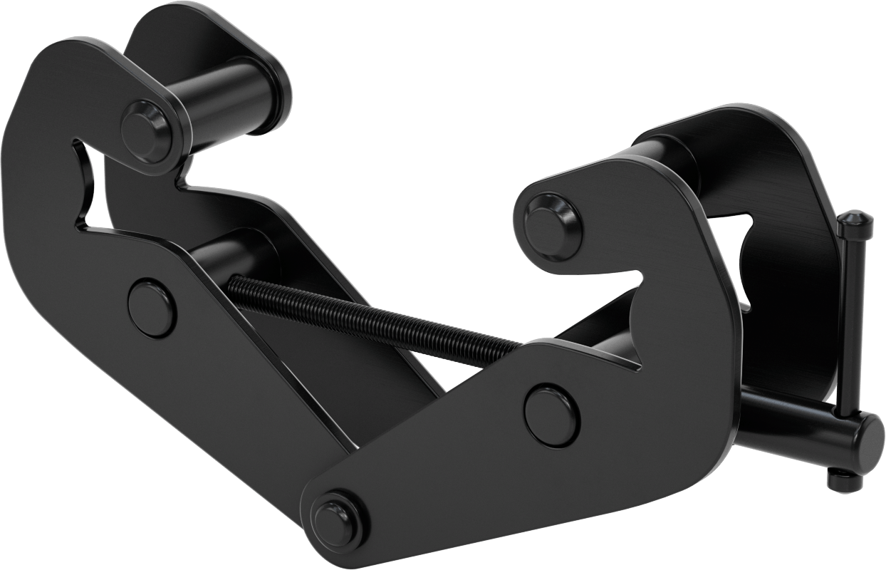 Kancalar ve Askılar için Kiriş Kelepçesi, T-Kolu ve Montaj Çubuğu ile, 3-1/4“- 12-1/2” Kiriş Genişliği için