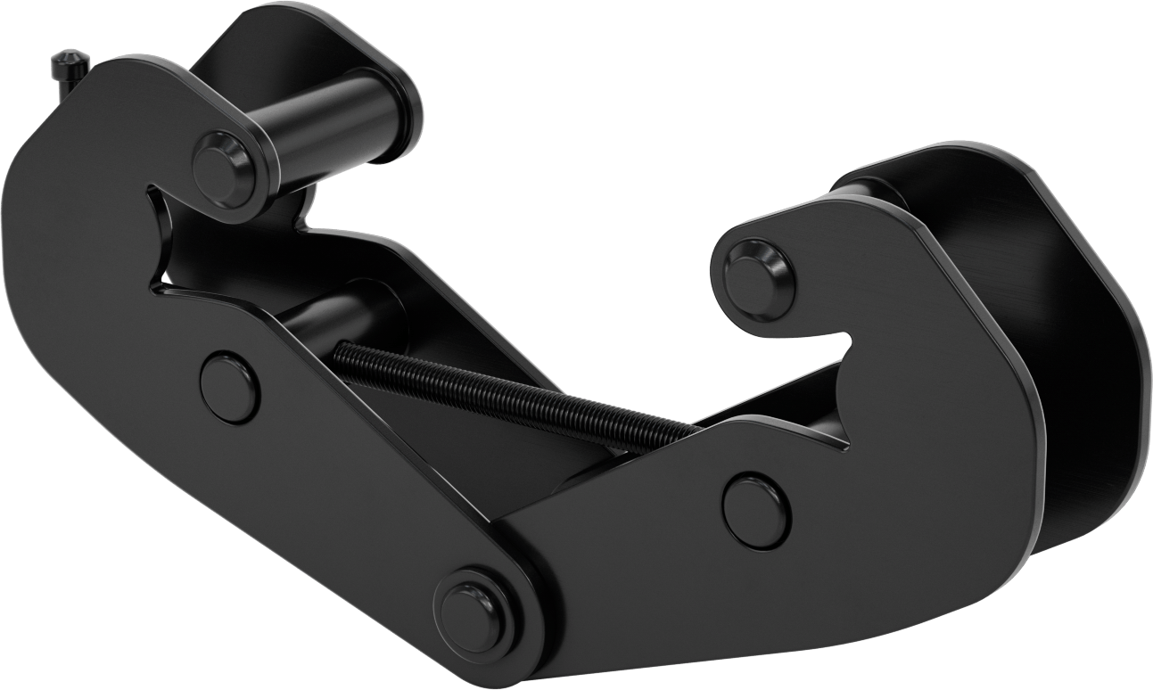 Kancalar ve Askılar için Kiriş Kelepçesi, T-Kolu ve Montaj Çubuğu ile, 3-5/8“- 12-1/8” Kiriş Genişliği için
