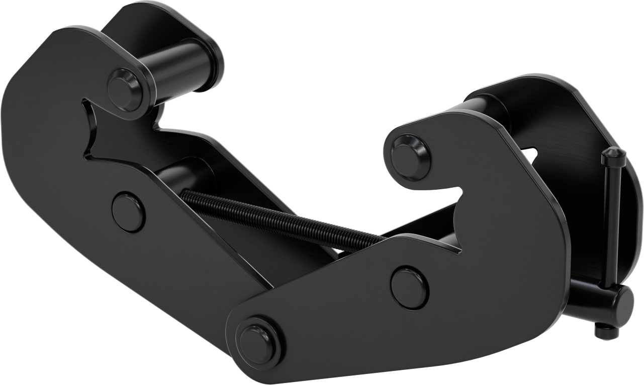 Kancalar ve Askılar için Kiriş Kelepçesi, T-Kolu ve Montaj Çubuğu ile, 3-5/8“- 12-1/8” Kiriş Genişliği için