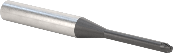 Takım Çeliği için Karbür Küresel Uçlu Freze, Sertleştirilmiş Çelik, ve Demir, 2,5 mm Freze Çapı, Rockwell C63