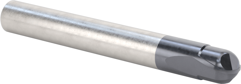 Takım Çeliği için Karbür Küresel Uçlu Freze, Sertleştirilmiş Çelik ve Demir, 3/8" Freze Çapı, Rockwell C52