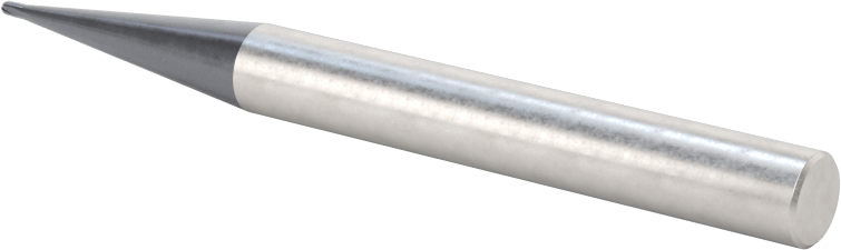 Takım Çeliği için Karbür Küresel Uçlu Freze, Sertleştirilmiş Çelik ve Demir, 1 mm Freze Çapı, Rockwell C52