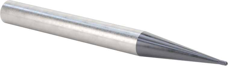 Takım Çeliği için Karbür Küresel Uçlu Freze, Sertleştirilmiş Çelik ve Demir, 1 mm Freze Çapı, Rockwell C52