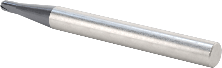 Takım Çeliği için Karbür Küresel Uçlu Freze, Sertleştirilmiş Çelik ve Demir, 3 mm Freze Çapı, Rockwell C52