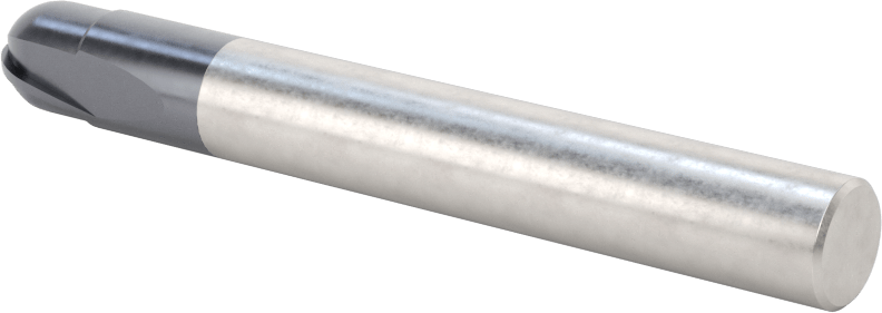 Takım Çeliği için Karbür Küresel Uçlu Freze, Sertleştirilmiş Çelik ve Demir, 3/8" Freze Çapı, Rockwell C62