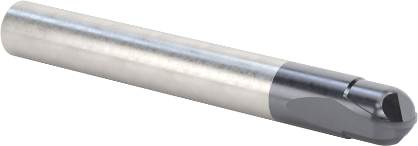 Takım Çeliği için Karbür Küresel Uçlu Freze, Sertleştirilmiş Çelik ve Demir, 1/2" Freze Çapı, Rockwell C62