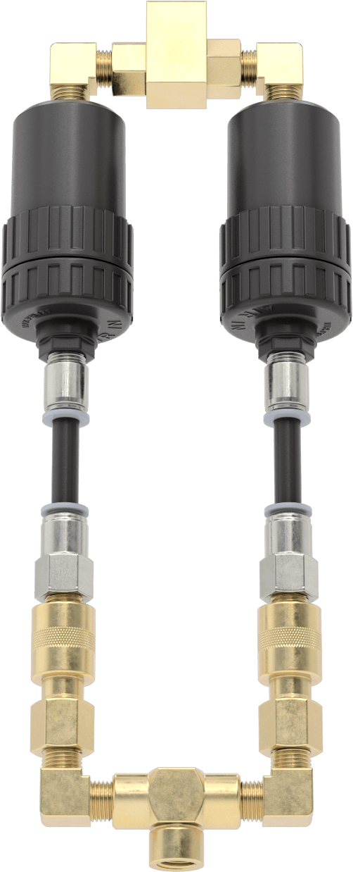 Otomatik Kapatmalı Basınçlı Hava Kurutucu, Çift, 12-5/8“ Yükseklik x 5” Genişlik x 1-7/8" Derinlik Toplam